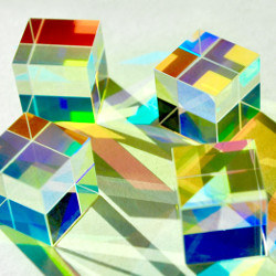 multicolored crystaline cubes, illustration