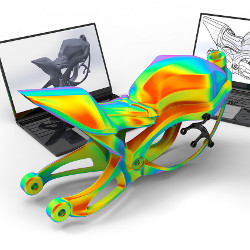 3D rendering of a motorcycle frame, illustration