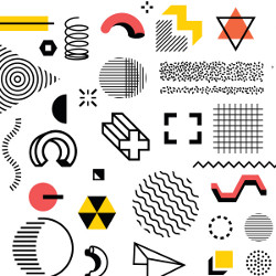 diverse icons and symbols, illustration