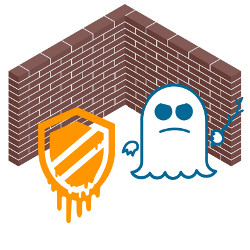 Meltdown and Spectre icons inside walled area