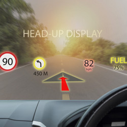 automotive head-up display, illustration