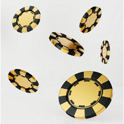 casino chips falling, illustration