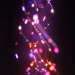 abstract shape of colored lights