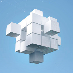 geometric cubes, illustration
