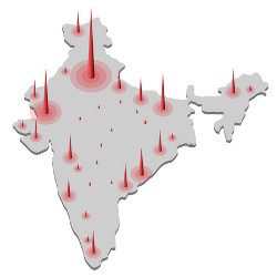 spike map of India
