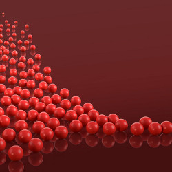 tapered collection of red balls, illustration