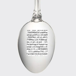 code on a silver teaspoon