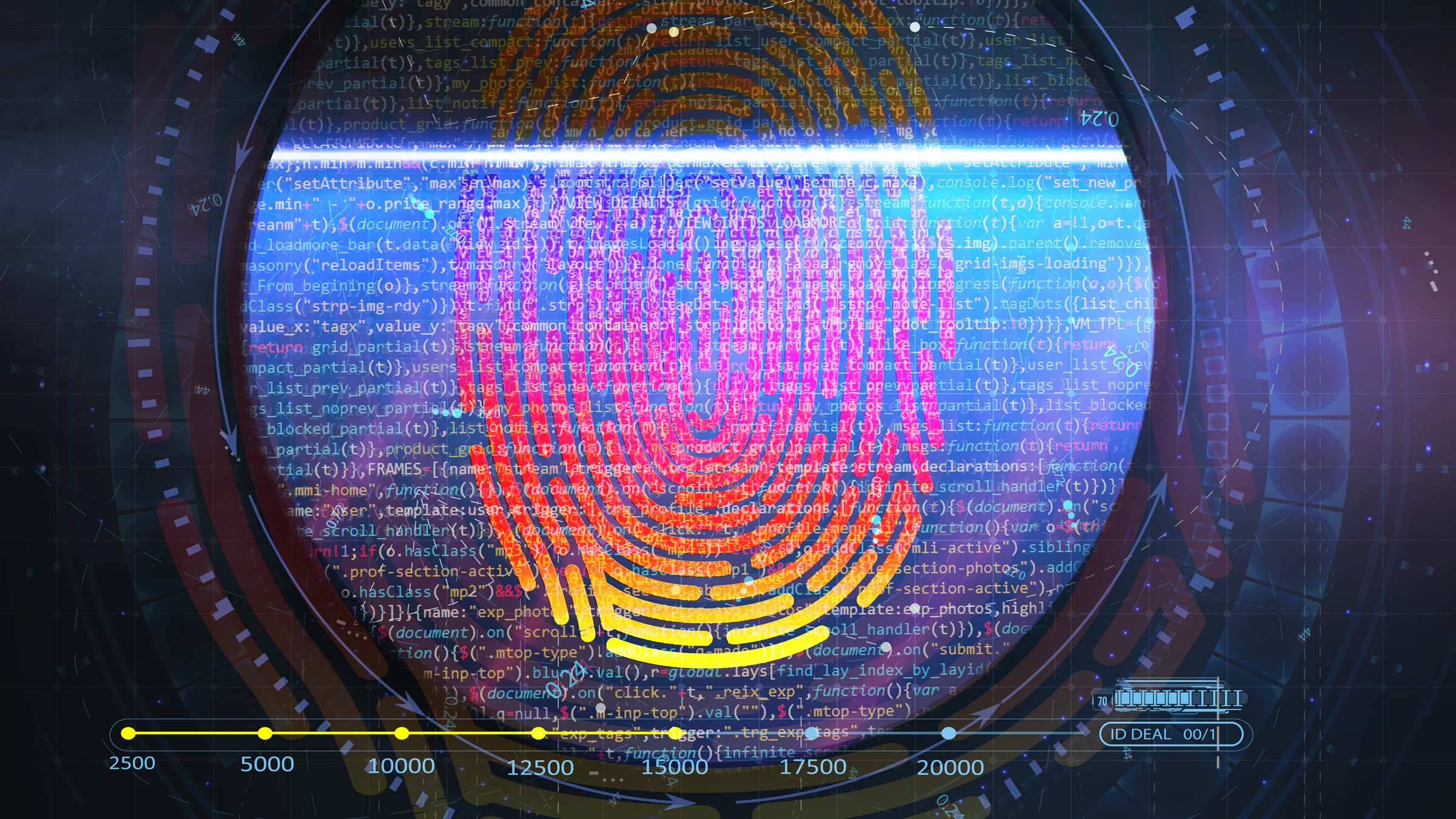fingerprint scanner, illustration