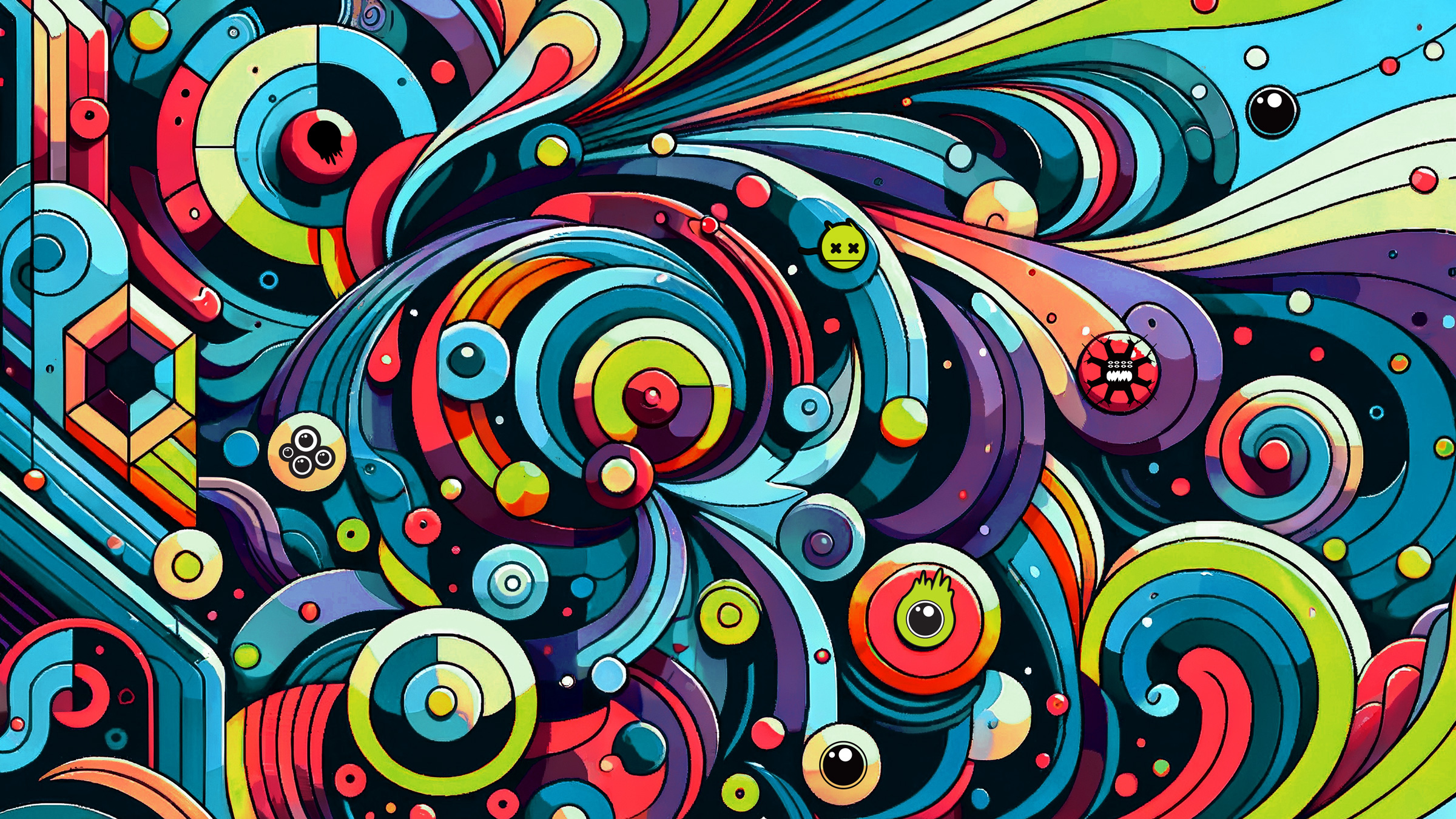 colorful paisley design, illustration