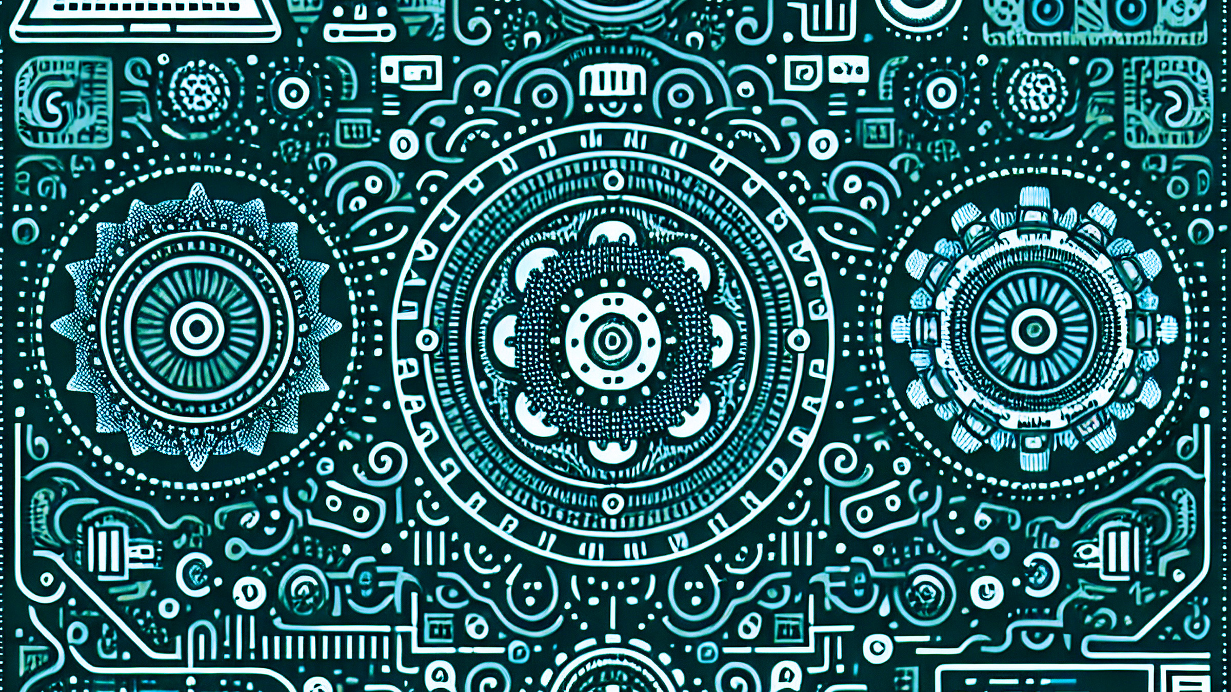 dials in Mayan-influenced design, illustration