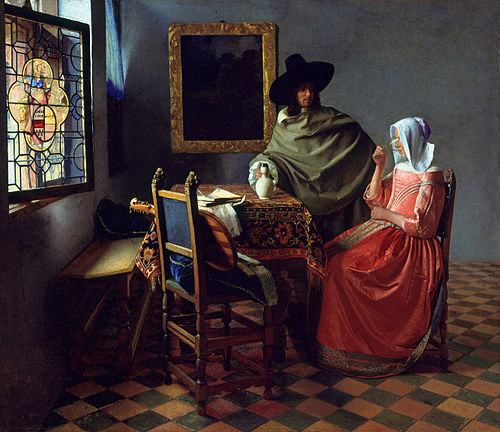 Johannes Vermeer’s A Glass of Wine (1658–60); (Photo © José Luiz Bernardes Ribeiro /CC-BY: 4.0), Gemäldegalerie, Berlin.