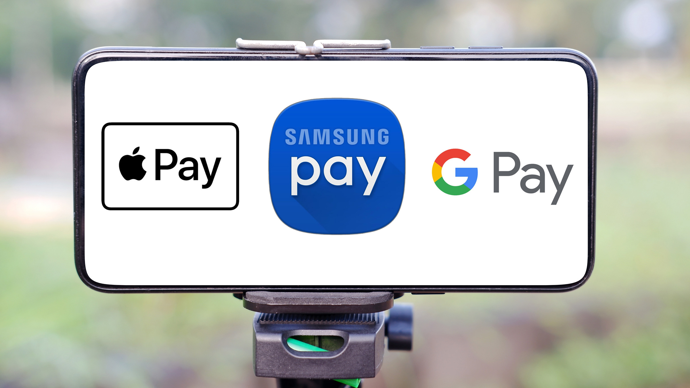 digital payment platform logos on a smartphone