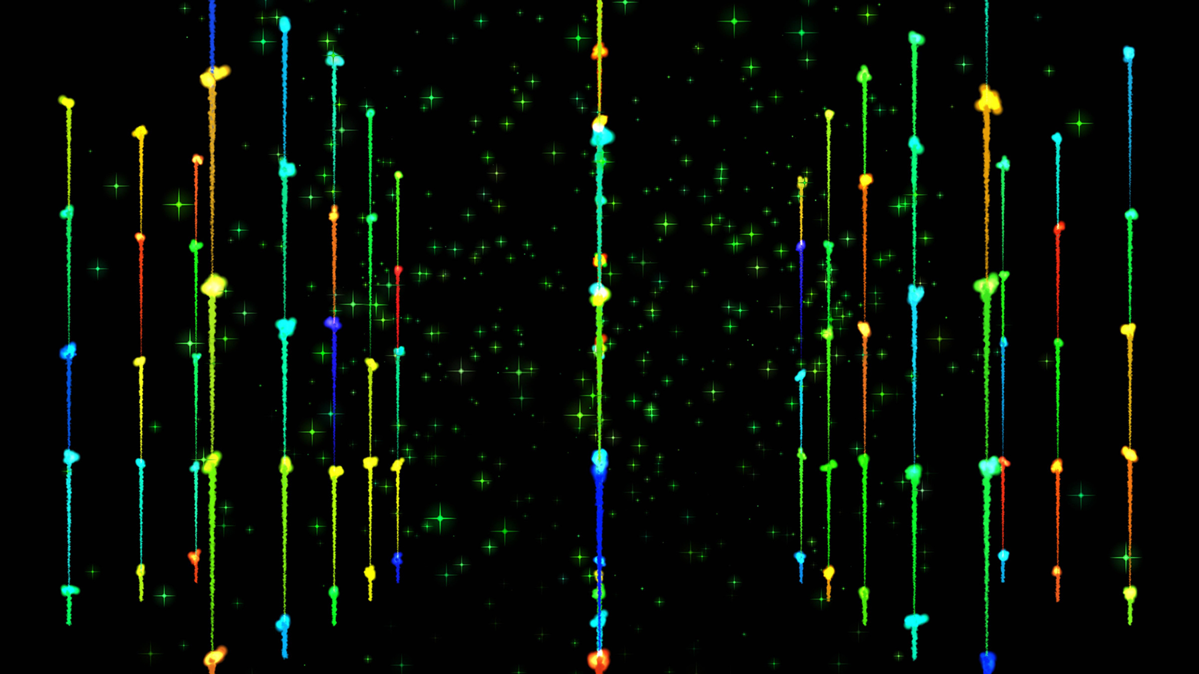 rows of colored lights in space, illustration