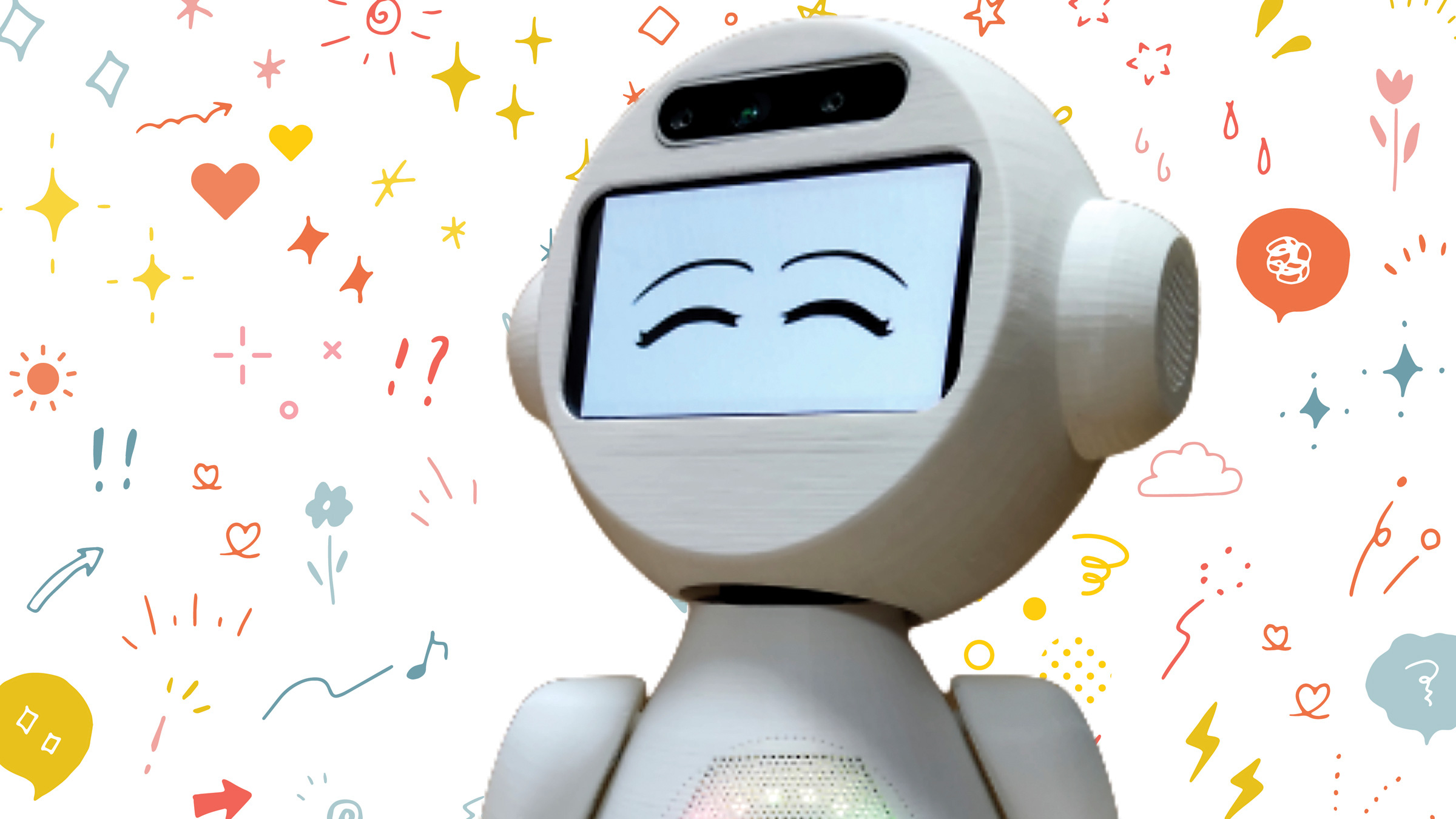 happy robot, illustration