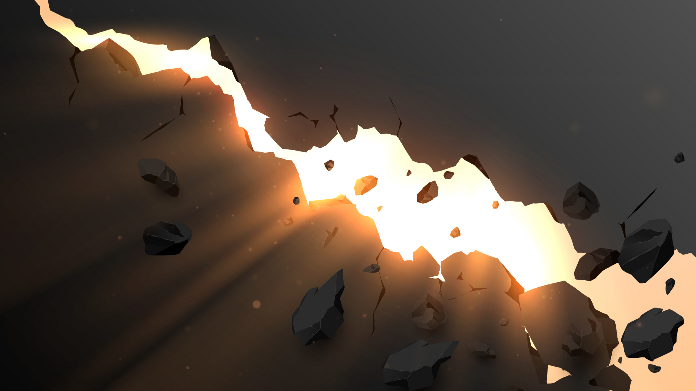 crack with light effect, illustration