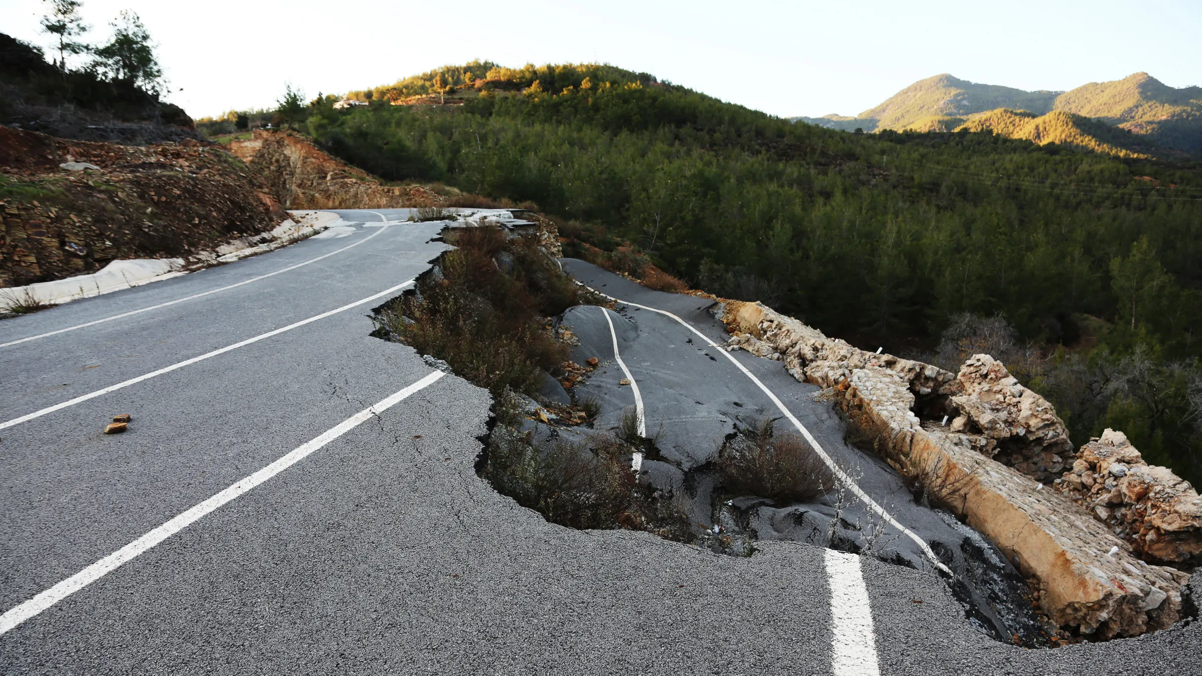 collapsed highway