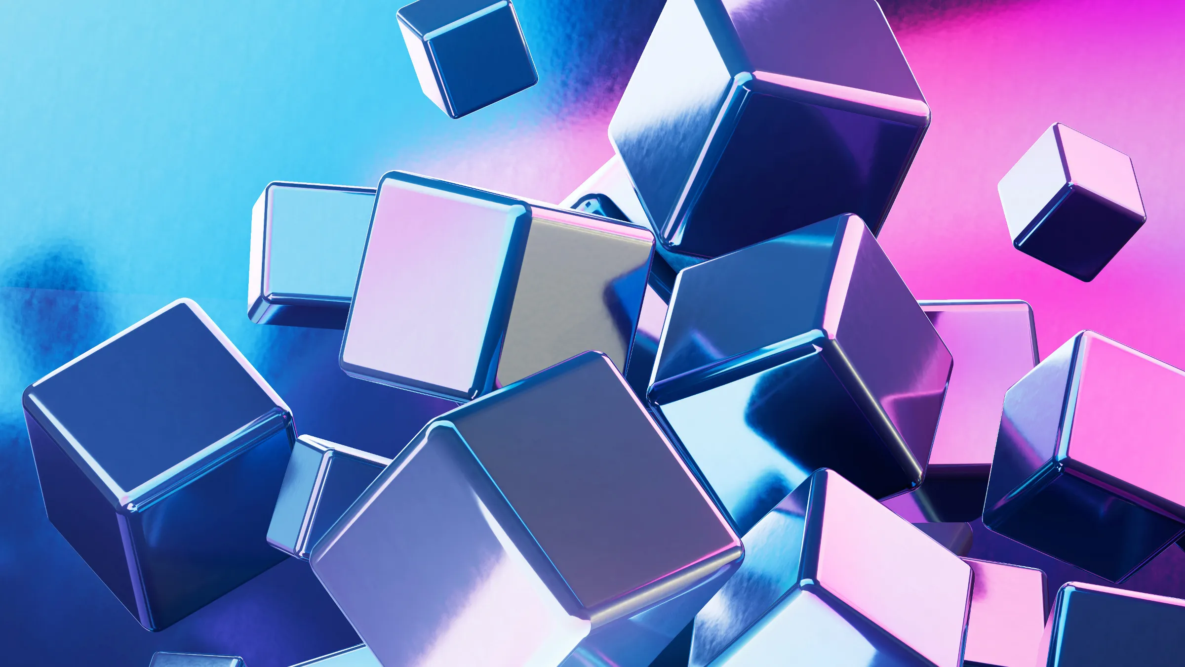 3D rendered cubes, illustration