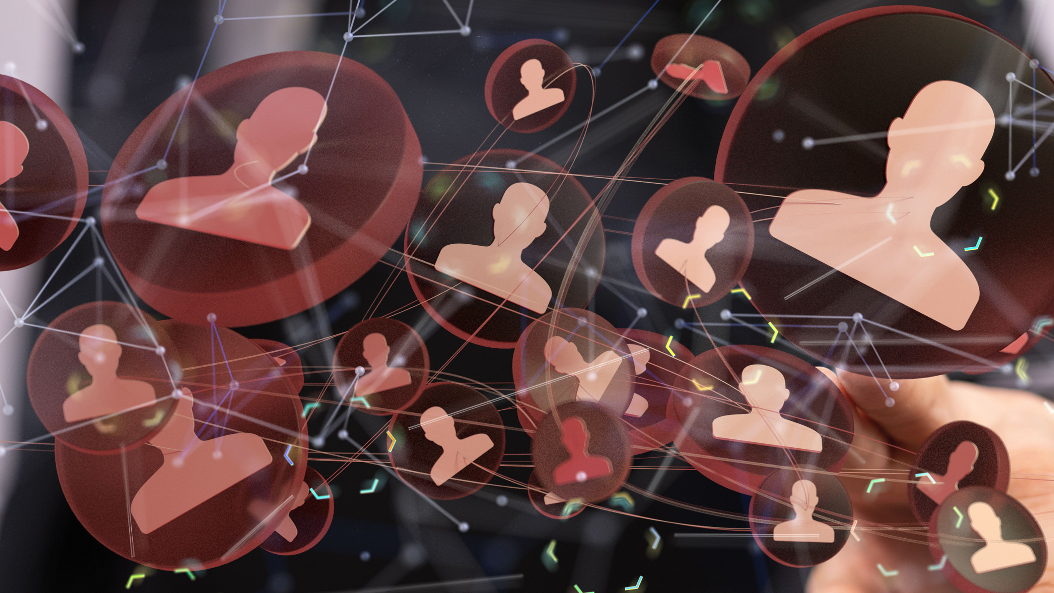 network of personal icons