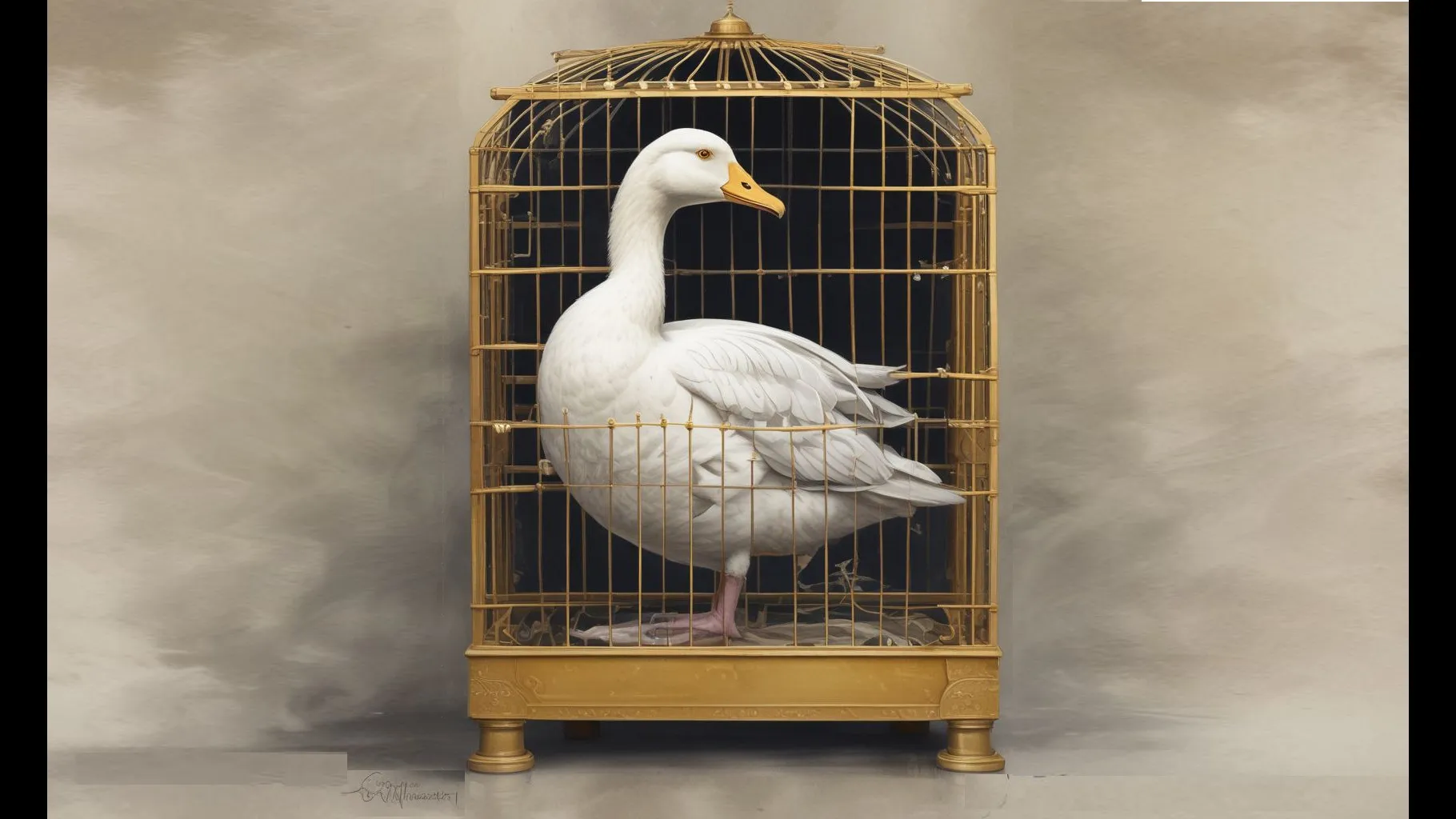 golden goose in a cage