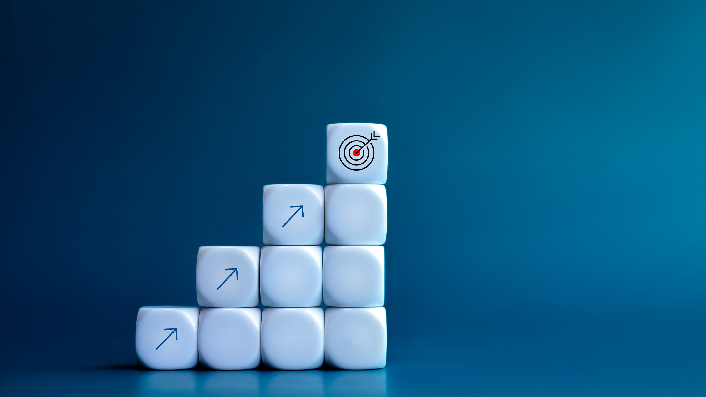 white blocks show incremental progress to a goal