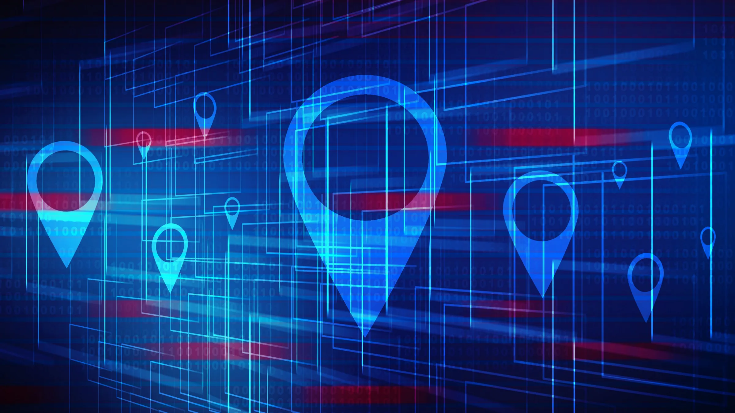 2D rendering red map pointer