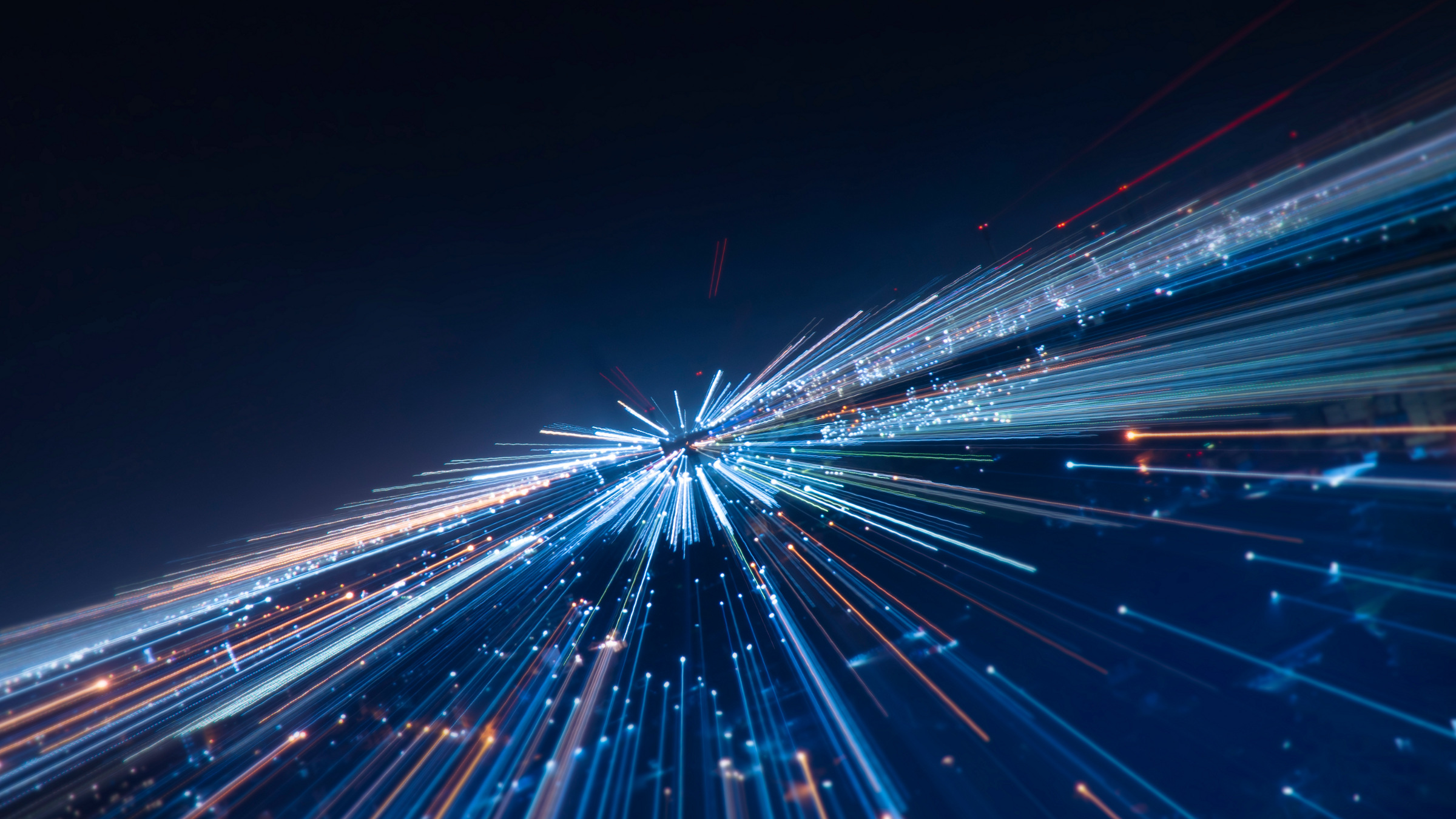 speed lines at night