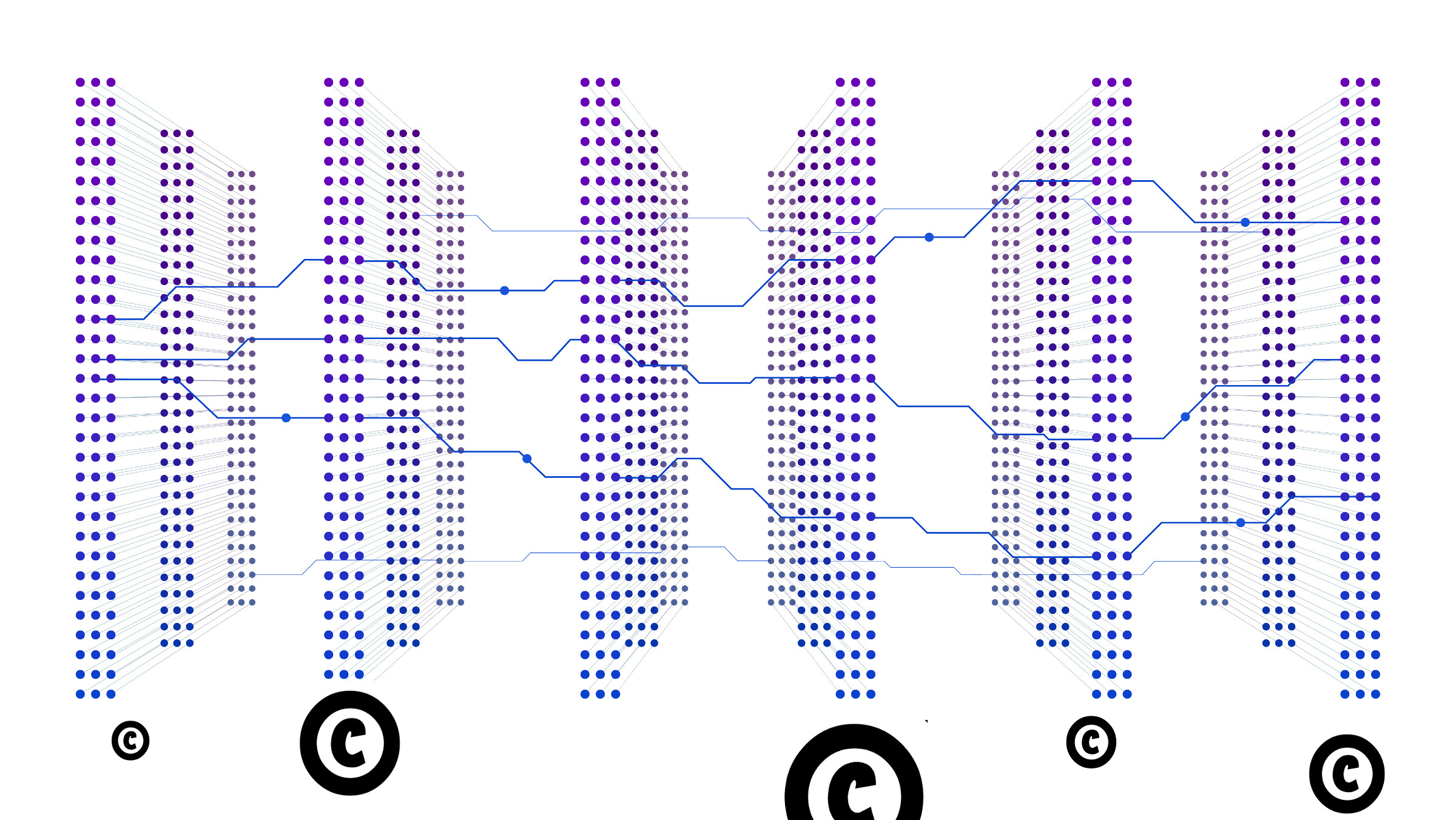 neural network representation with copyright symbols