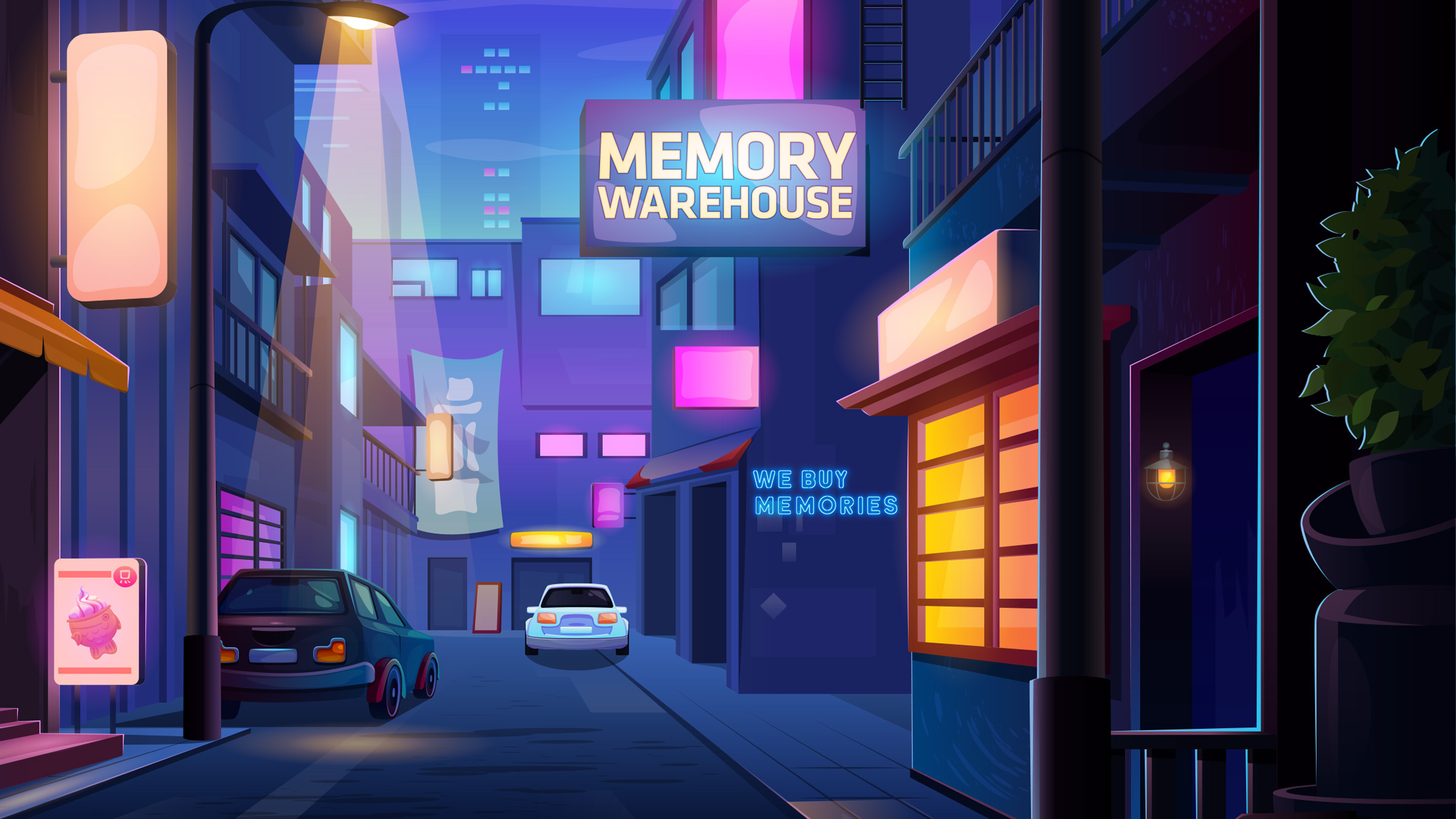 cars parked on noir alley