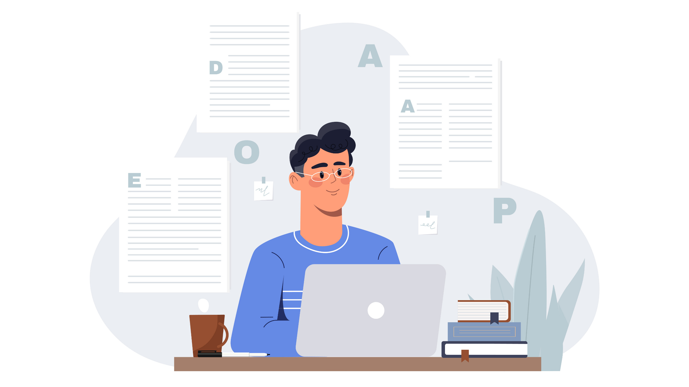 writer at laptop computer