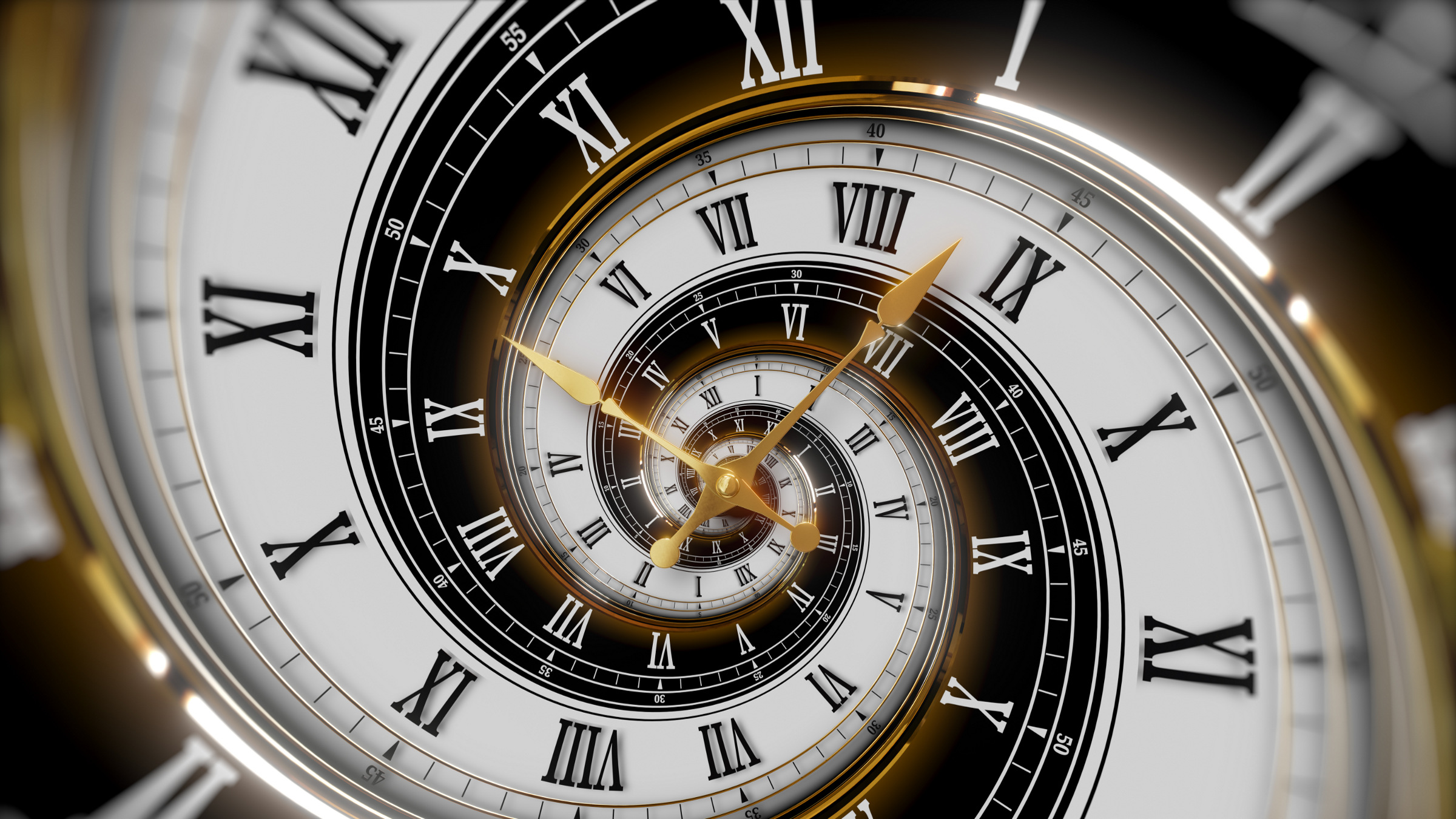 abstract spiral clock